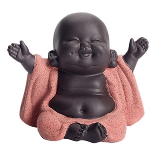 A Adornos De Estatuilla De Estatua De Buda Feliz Sonriente A Adornos De Estatuilla De Estatua De Buda Feliz Sonriente