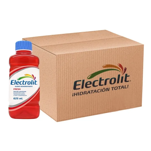 Electrolit Suero Rehidratante Sabor Fresa 625 Ml (12 Pack)