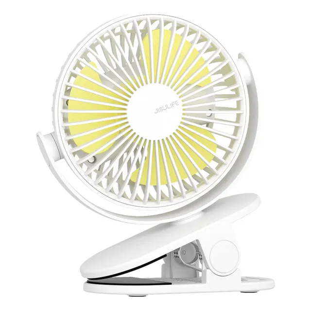Ventilador De Clip Portátil Recargable 4 Velocidades Blanco