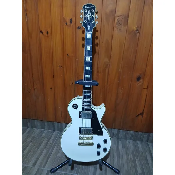 Guitarra EpiPhone Les Paul Custom Pro White