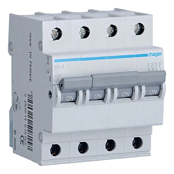 Llave Termica Tetrapolar 20 Amp Hager 6ka 4x20