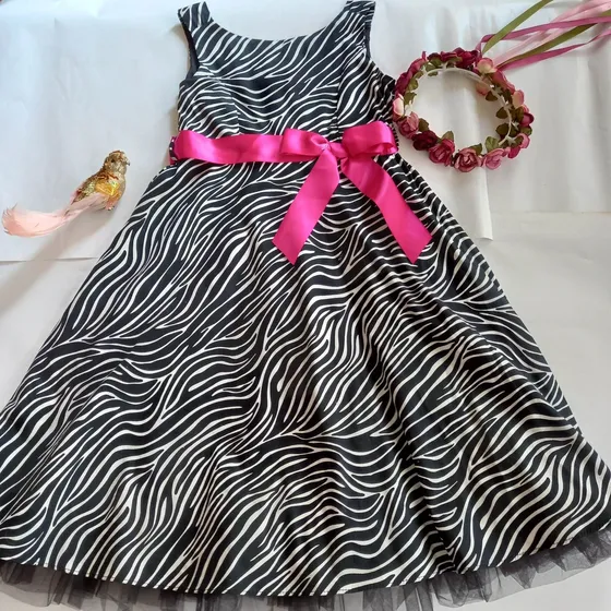 Vestido Importado, Navidad, Cumpleaños Animal Print  Niña T7