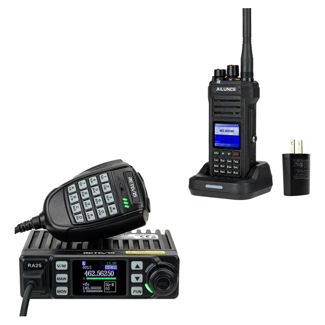 Retevis Ra25 Gmrs Radio Movil 20 W Largo Alcance Transmisor-