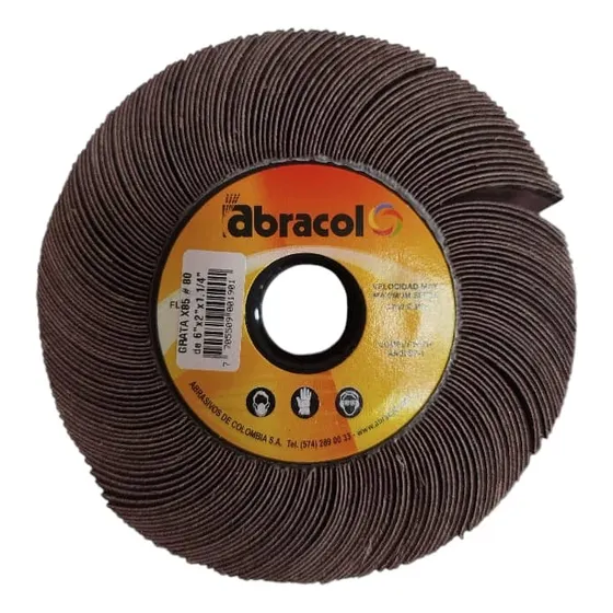 Rueda Flap Grano 80 6 X 2 X 1.1/4 Pulgadas Marca Abracol