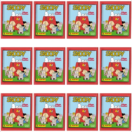 Kit 100 Figurinhas Do Álbum Snoopy 75 Anos (20 Envelopes)