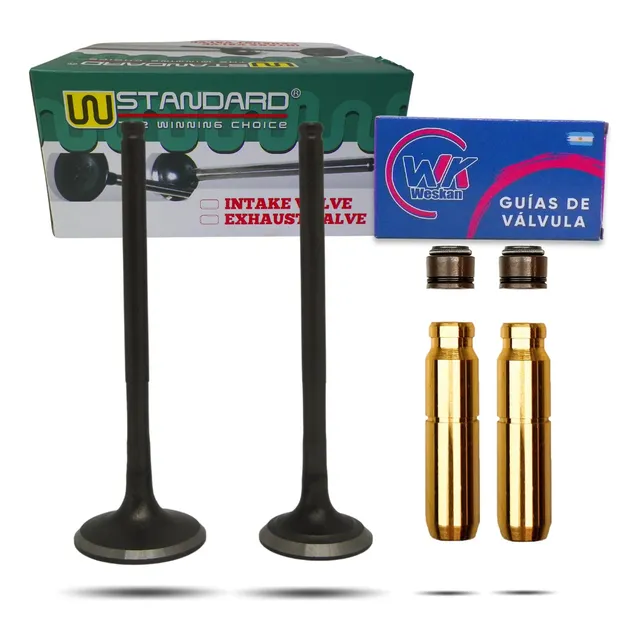 Kit Valvulas + Guias De Bronce De Moto Honda Xr 125 L X2