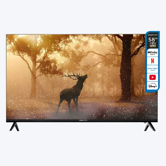 Smart Tv 58´ Smartlife Televisor Uhd 4k Linux App Store Dimm