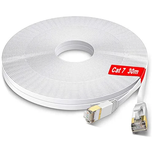 Ethernet Cat7 Velocidad Plano Red Internet Largo Para Pc Tv