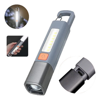 Linterna Led Portátil Brillante Recargable Por Usb Con Ganch Linterna Led Portátil Brillante Recargable Por Usb Con Ganch