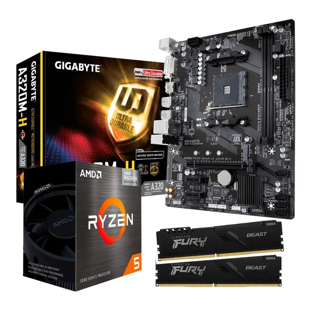 Kit Actualización Ensamble Gamer Amd 5600g 16gb Ram A320