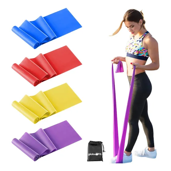 Bandas Elásticas De Resistencia Globufit Set 4 Pilates Yoga
