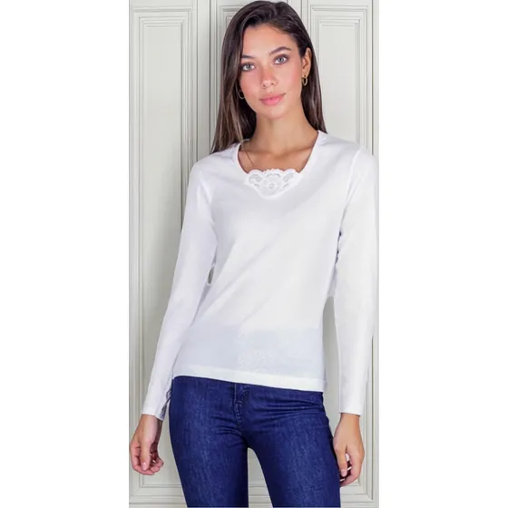 Camiseta Mujer Manga Larga Algodón Calidad Excelente Talles 