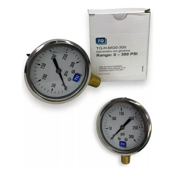 Manometro En Glicerina 0 - 300 Psi Marca Total 