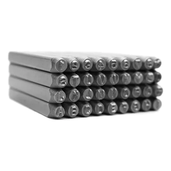 Letras Y Numeros 36pz De Golpe Nml036 Color Gris