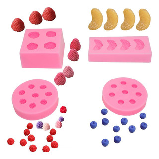 4pc Moldes De Silicona Para Gelatina C Forma Frutas Fresa 4pc Moldes De Silicona Para Gelatina C Forma Frutas Fresa