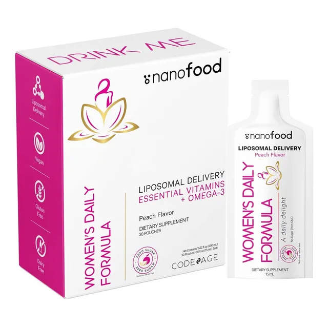 Multivitamínico Diario Para Mujer Codeage 450 Ml Melocotón