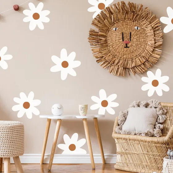 Plantillas Pared Flores Boho Grandes - Decoracin Pintura Par