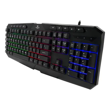 Kit Gamer Teclado Y Mouse Monster Initiation Color del teclado Negro