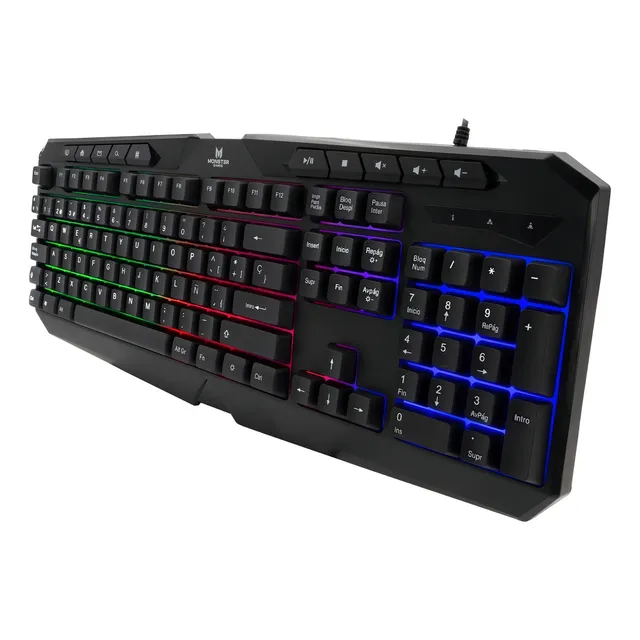 Kit Gamer Teclado Y Mouse Monster Initiation Color del teclado Negro