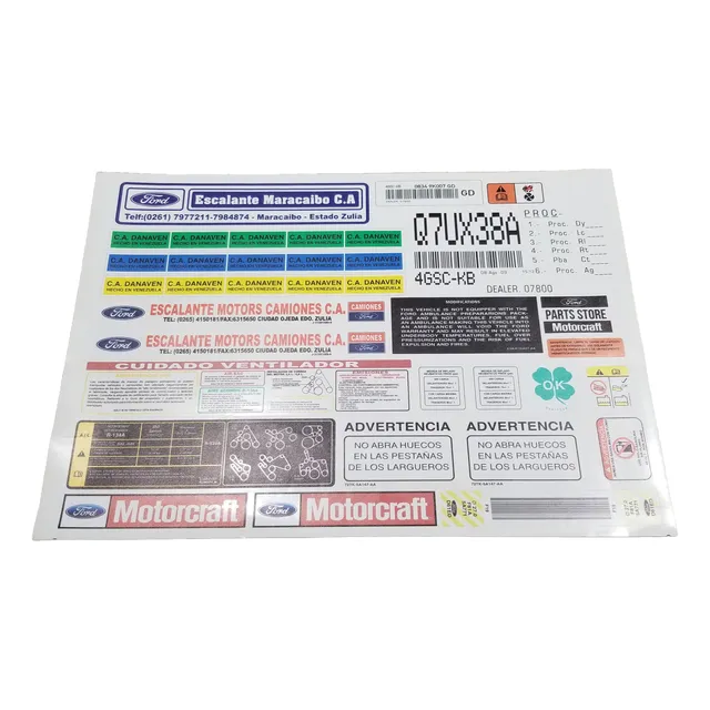 Kits De Calcomanías Precaución/servicio Ford Triton