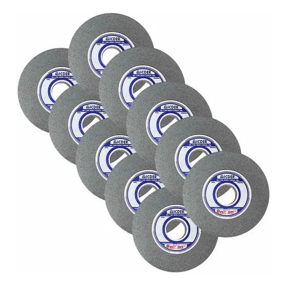 Kit 10 Un Rebolo Esmeril 6 Pol 152,4x25,4x31,8 Gr120 Icder