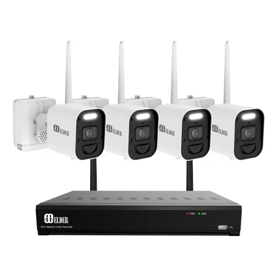Elder 4k Wireless Security Camera System 1tb Wire-free