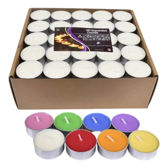 100 Pzs Velas Tea Light Flotantes Sin Aroma De Alta Calidad