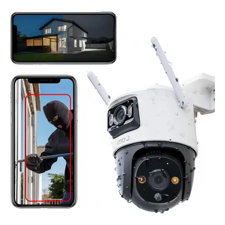 Cámara De Seguridad Cruiser Dual 6mp Imou Detección Humanos Color Blanco