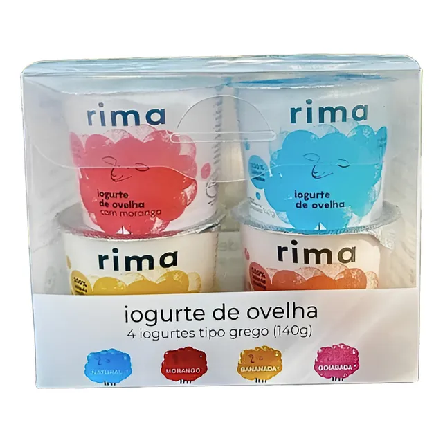 Kit 4 Iogurtes De Ovelha Com Geleias Ralston Queijaria Rima