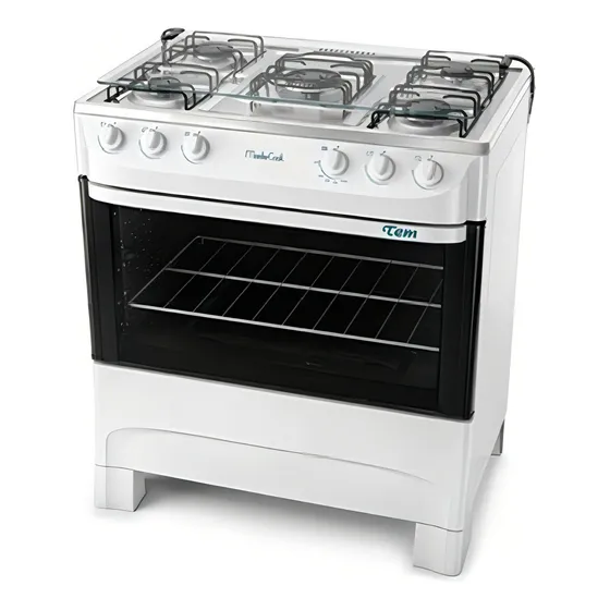 Cocina Tem Mastercook glp color blanco con puerta con visor