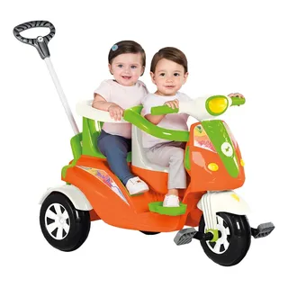 Moto Duo De Passeio E Pedal Triciclo 2 Lugares Calesita 1037 Cor Laranja Moto Duo De Passeio E Pedal Triciclo 2 Lugares Calesita 1037 Cor Laranja