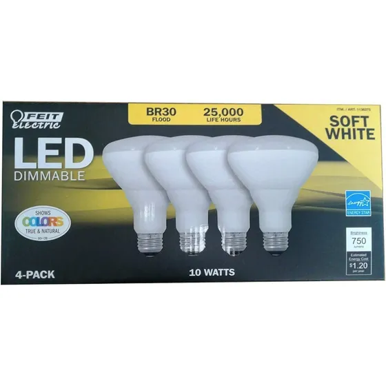 Bombillo Led Feit Electric 10v Luz Blanca 4und