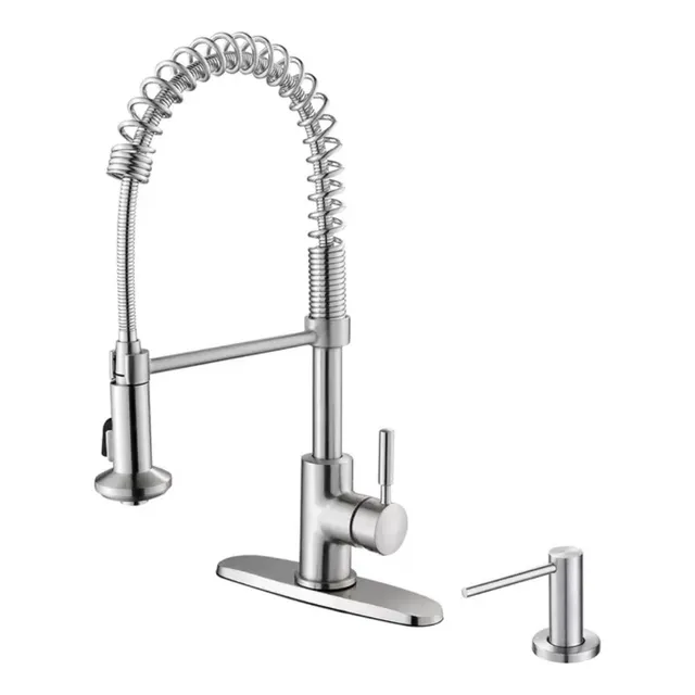 Llave Mezcladora De Monomando Flexible, Moorefield Color Plateado