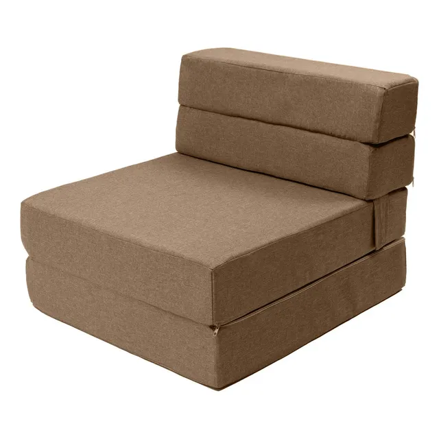 Sofa Cama Individual Cozy Plegable | Memory Foam Home Color Marrón Claro
