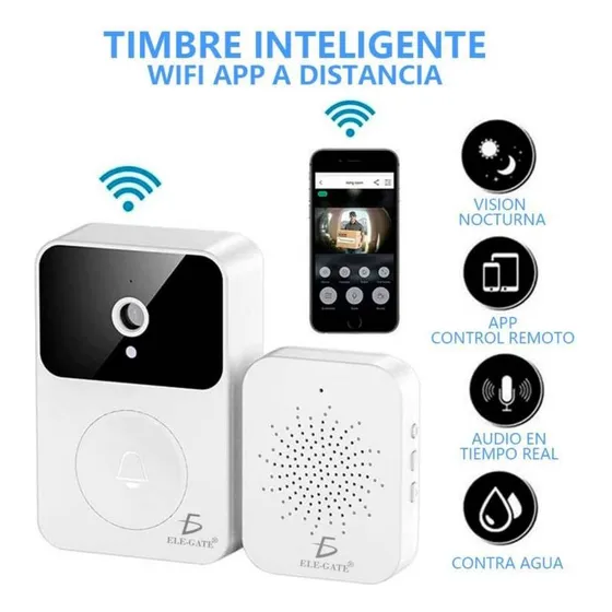 Timbre Con Cámara E Intercomunicador Conexión Wifi Video Hd