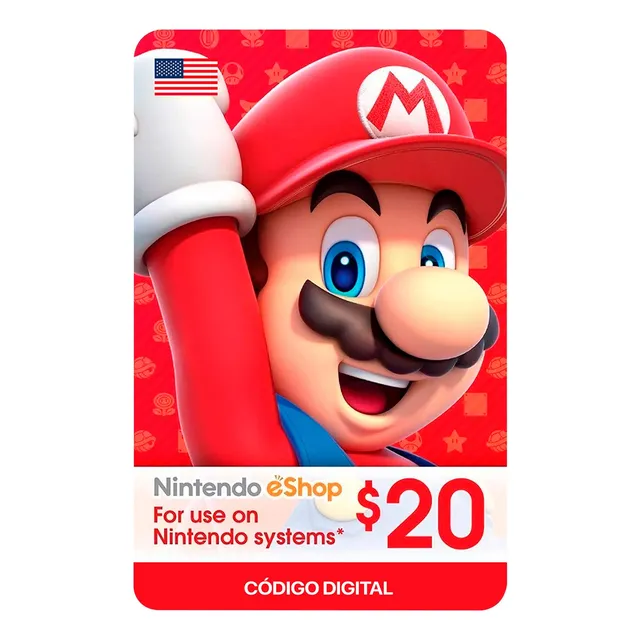 Gift Card Nintendo E-shop $20 Código Digital