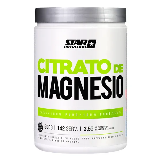 Citrato De Magnesio En Polvo 500gramos - Star Nutrition Sabor Sin sabor
