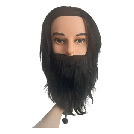 Cabeza Técnica Natural 100% Peluquería Barberia + Soporte
