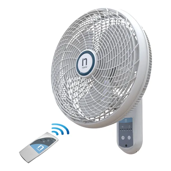 Ventilador De Pared Navia Cr018p Gris, 3 Aspas De Polipropileno, 18'' De Diámetro, 127v