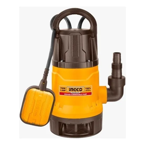 Bomba Sumergible Para Aguas Residuales 750w 110v Ingco 
