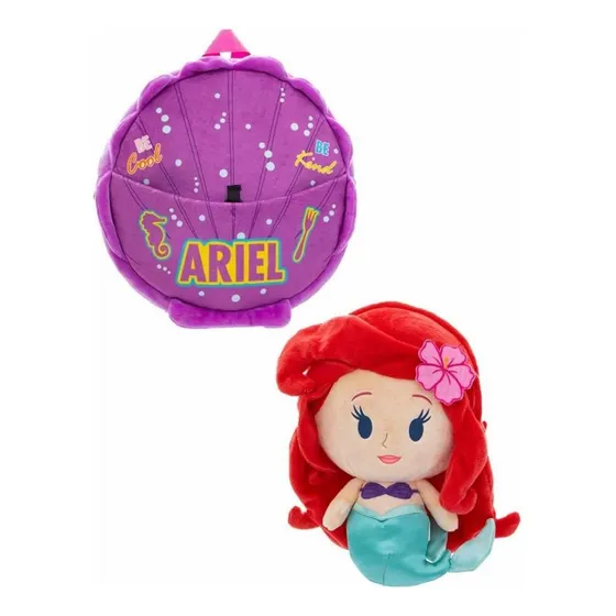 Disney- Ariel Mochila Con Peluche Petit 27cm