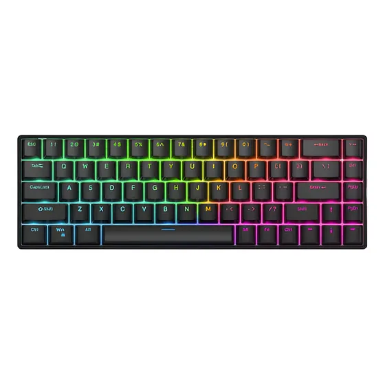Teclado Gamer Magnético Teamwolf Raven68 Cor De Teclado Preto Idioma Inglês Us