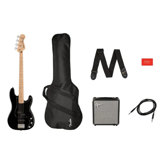 Kit De Baixo Fender Squier Affinity Precison Bass Pj Pack Cor Kit Rumble 15 V3 - Blk