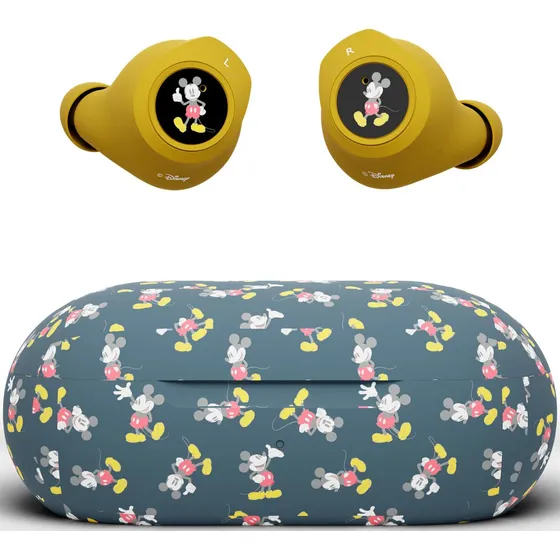 Auriculares Bluetooth Disney Mickey Mouse Con Estuche Azul