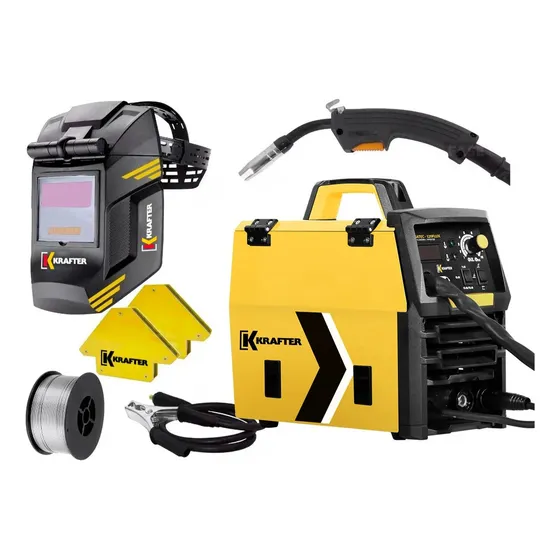 Kit Soldadora Krafter Megatec 120 Flux +alambre +accesorios Color Amarillo Frecuencia 50 Hz/ 60hz