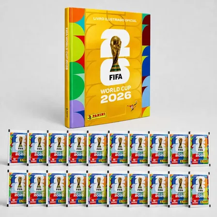 Kit Álbum Capa Dura Ouro + 140 Figurinhas - Copa Do Mundo 26