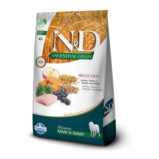 Ração N&d Ancestral Carnes/frutas Cão Adulto Raça Grand 15kg