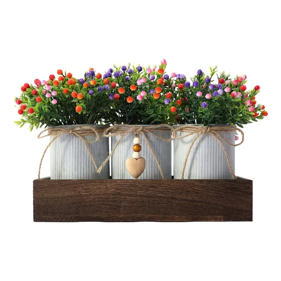 Calavak Bandeja Decorativa Madera Para Centro Mesa 3 Flor