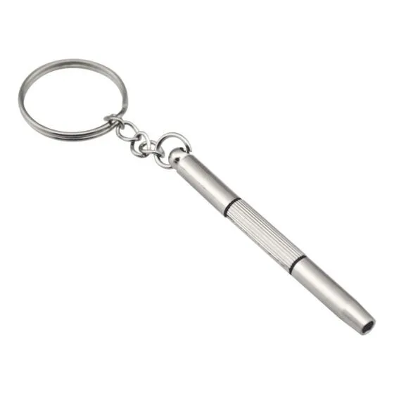 Llavero Mini Perillero Para Lentes Celular 3en1 Acero 