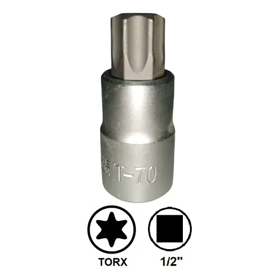 Dado Punta Torx Corto 1/2 X T-27 (6 Puntas ) Promi
